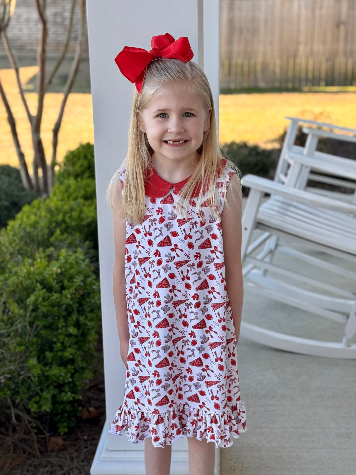 Go Team Garnet and Grey Dress Sample - 5T