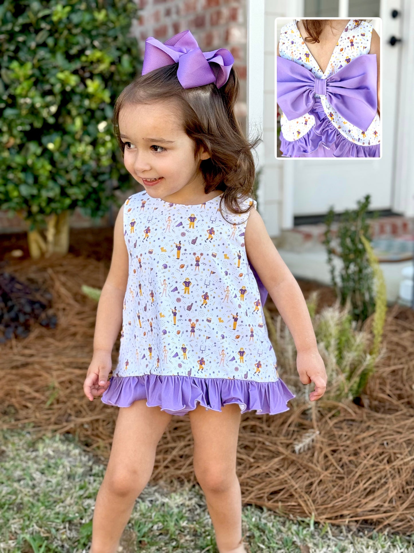 Purple Stadium Spirit Bloomer Set