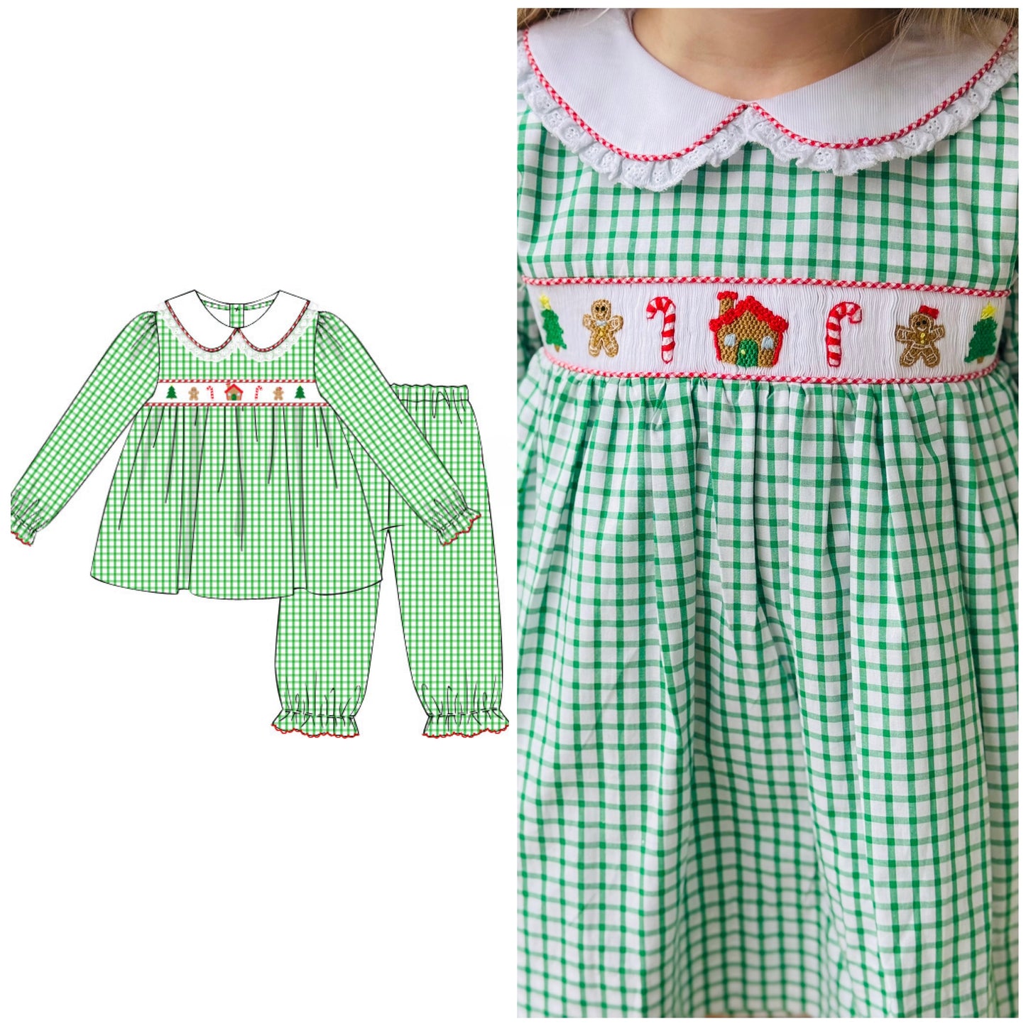 Gingerbread Joy Bubble Pant Set