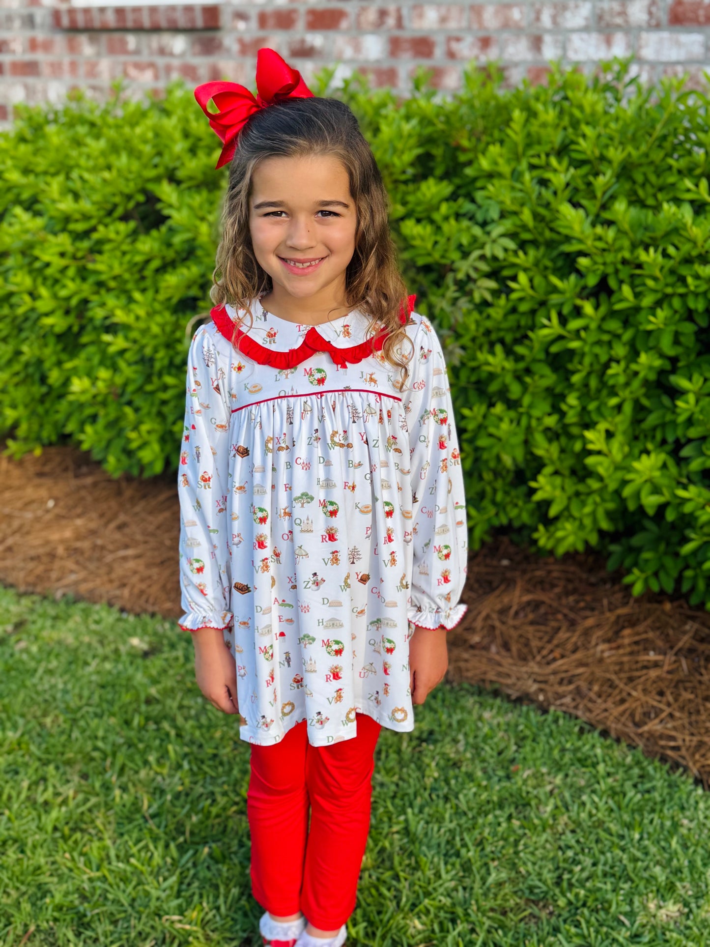 Southern Christmas Alphabet Legging Set