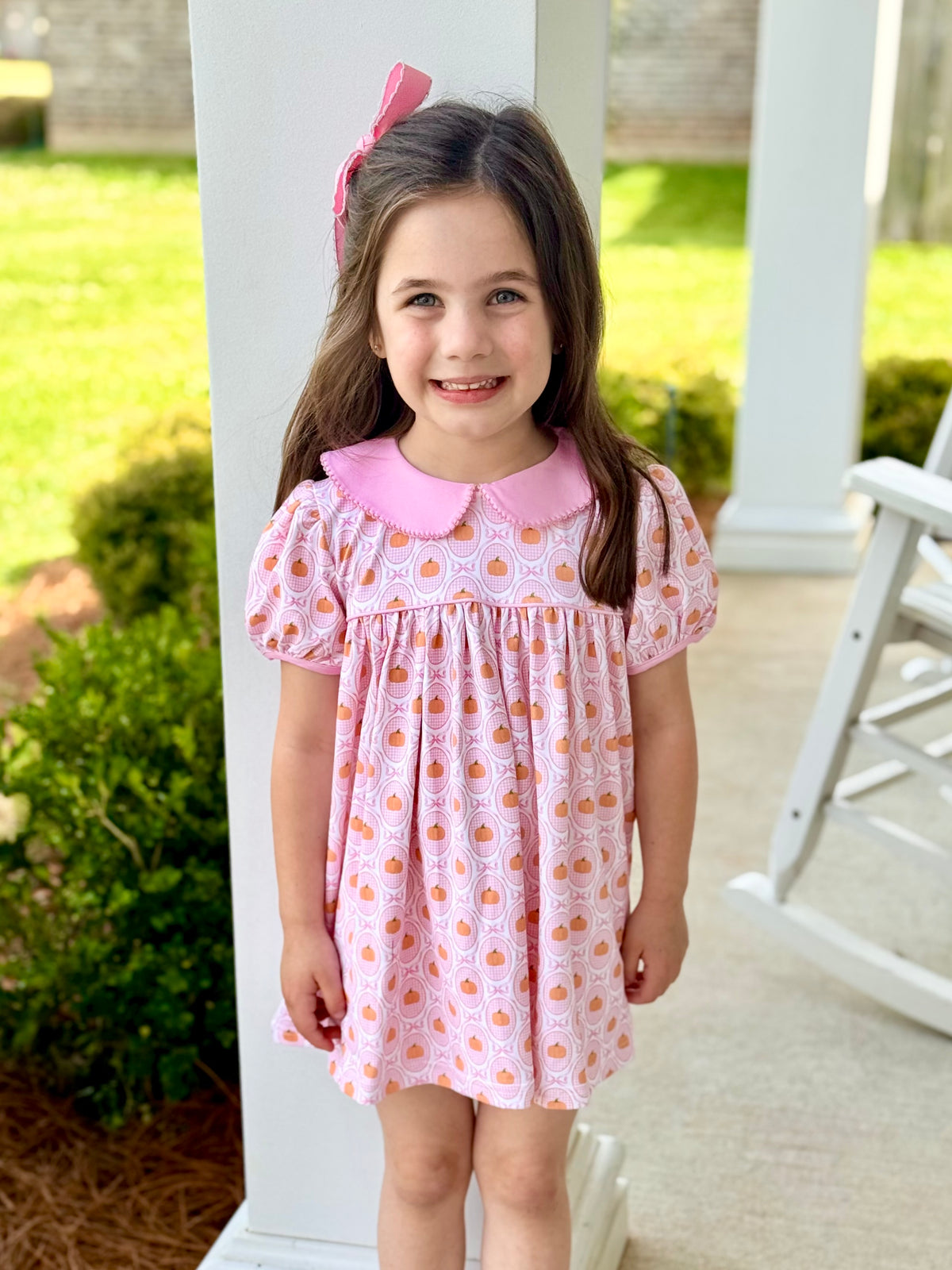 Patterned Pumpkin Darling Bloomer Set